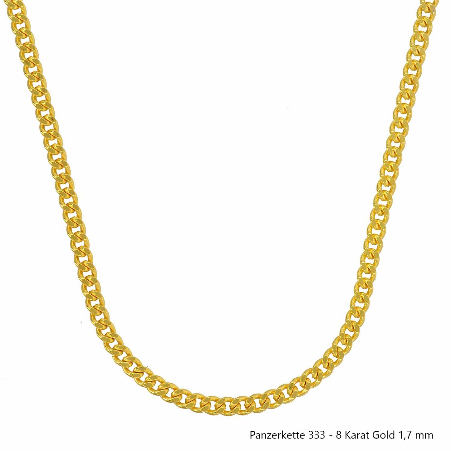 Edle massive Goldkette Panzerkette Halskette aus 333 - 8 Karat Gold