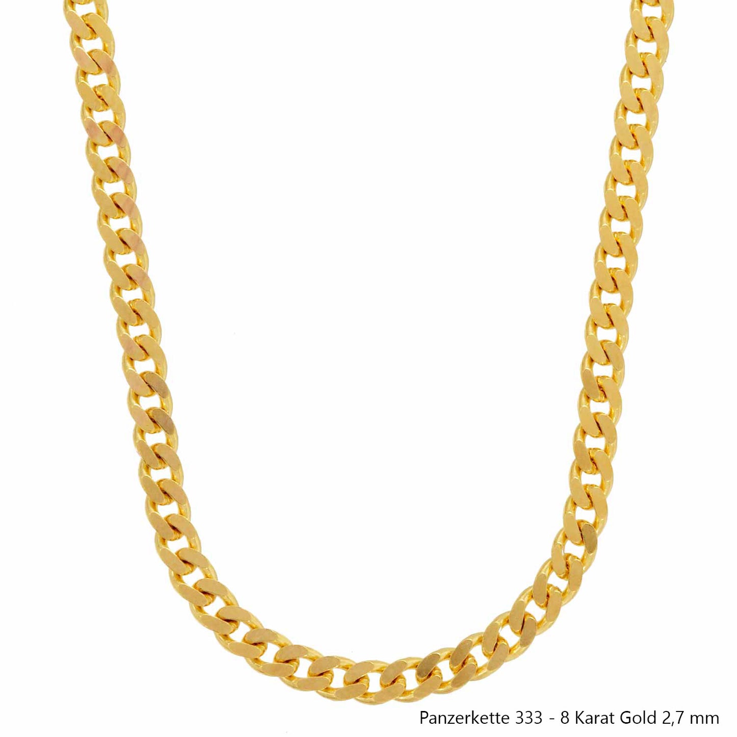 Edle massive Goldkette Panzerkette Halskette aus 333 - 8 Karat Gold