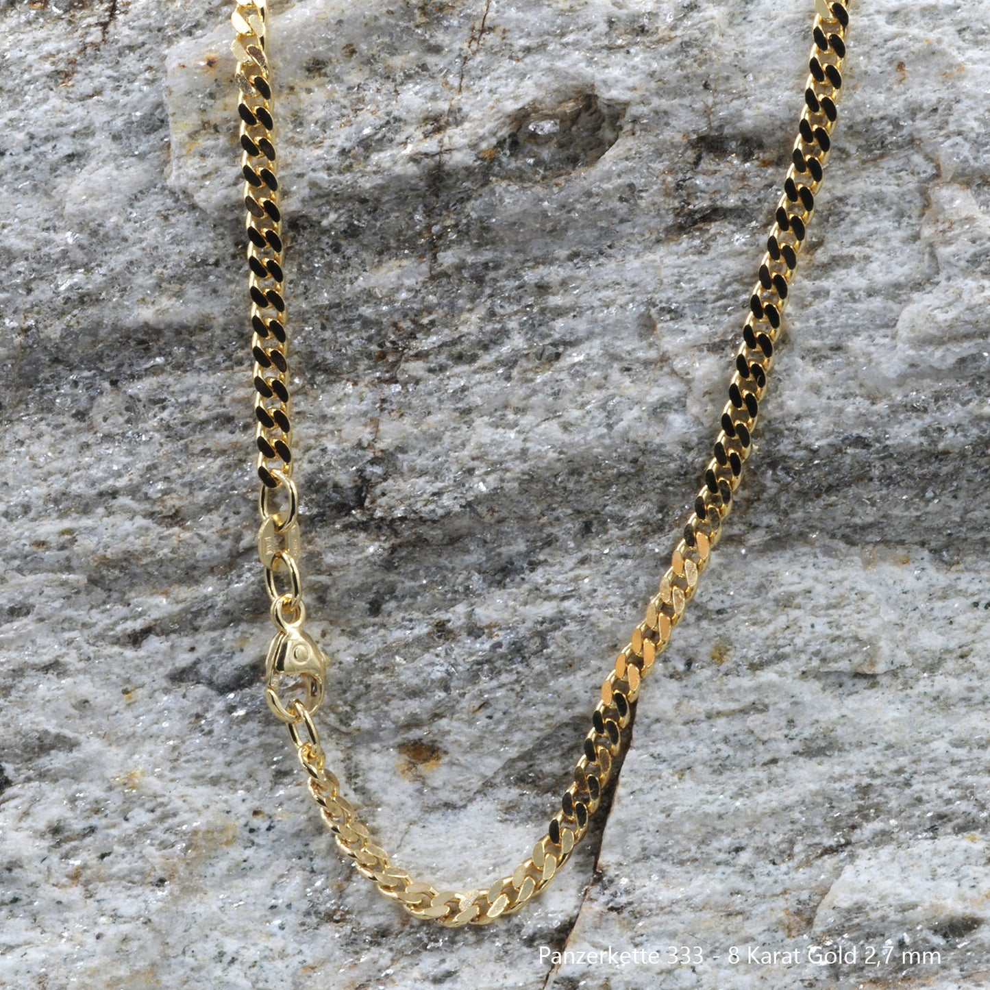 Edle massive Goldkette Panzerkette Halskette aus 333 - 8 Karat Gold