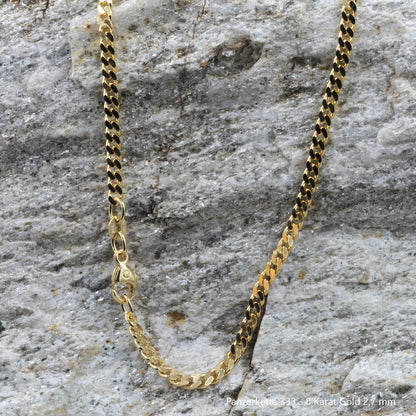 Edle massive Goldkette Panzerkette Halskette aus 333 - 8 Karat Gold