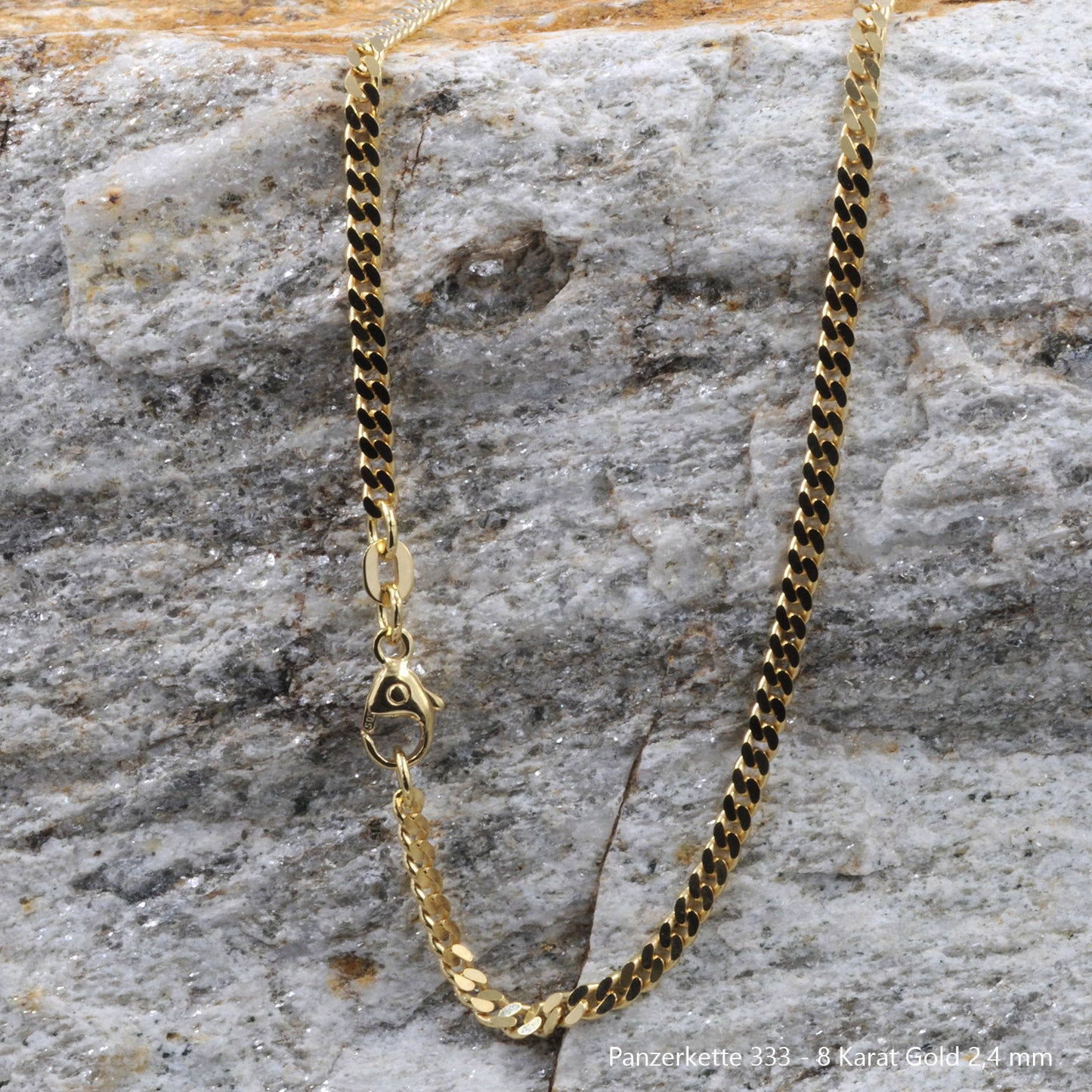 Edle massive Goldkette Panzerkette Halskette aus 333 - 8 Karat Gold
