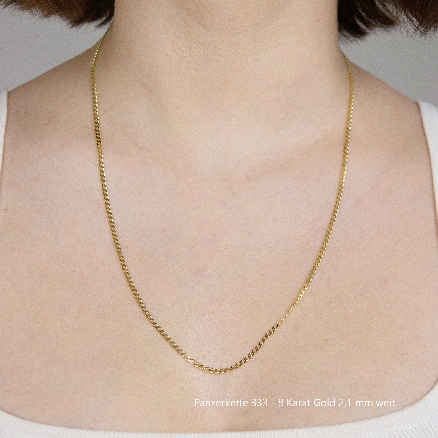 Edle massive Goldkette Panzerkette Halskette aus 333 - 8 Karat Gold