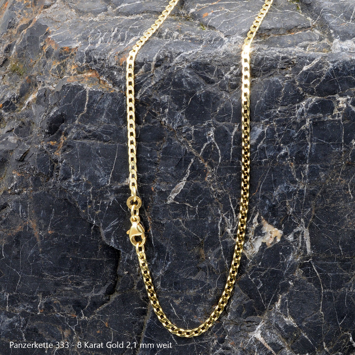 Edle massive Goldkette Panzerkette Halskette aus 333 - 8 Karat Gold