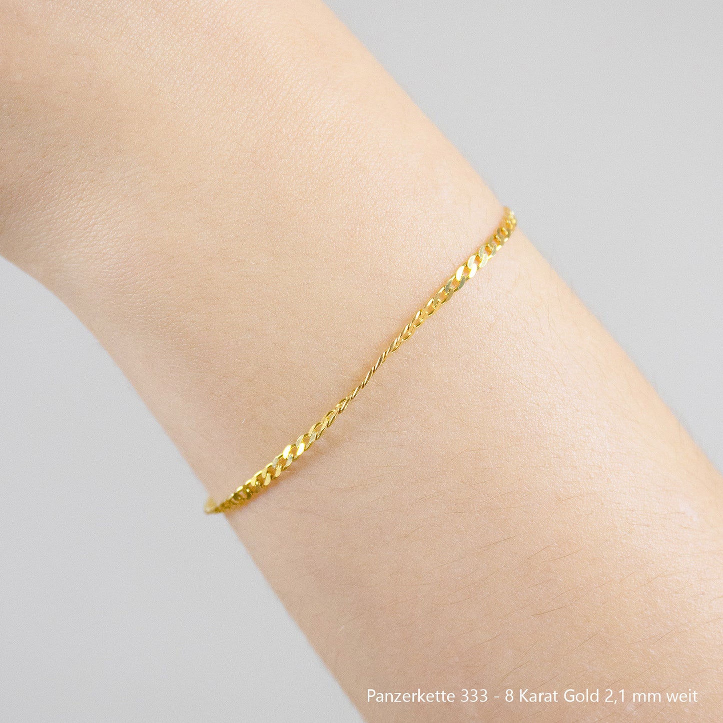 Edle massive Goldkette Panzerkette Halskette aus 333 - 8 Karat Gold