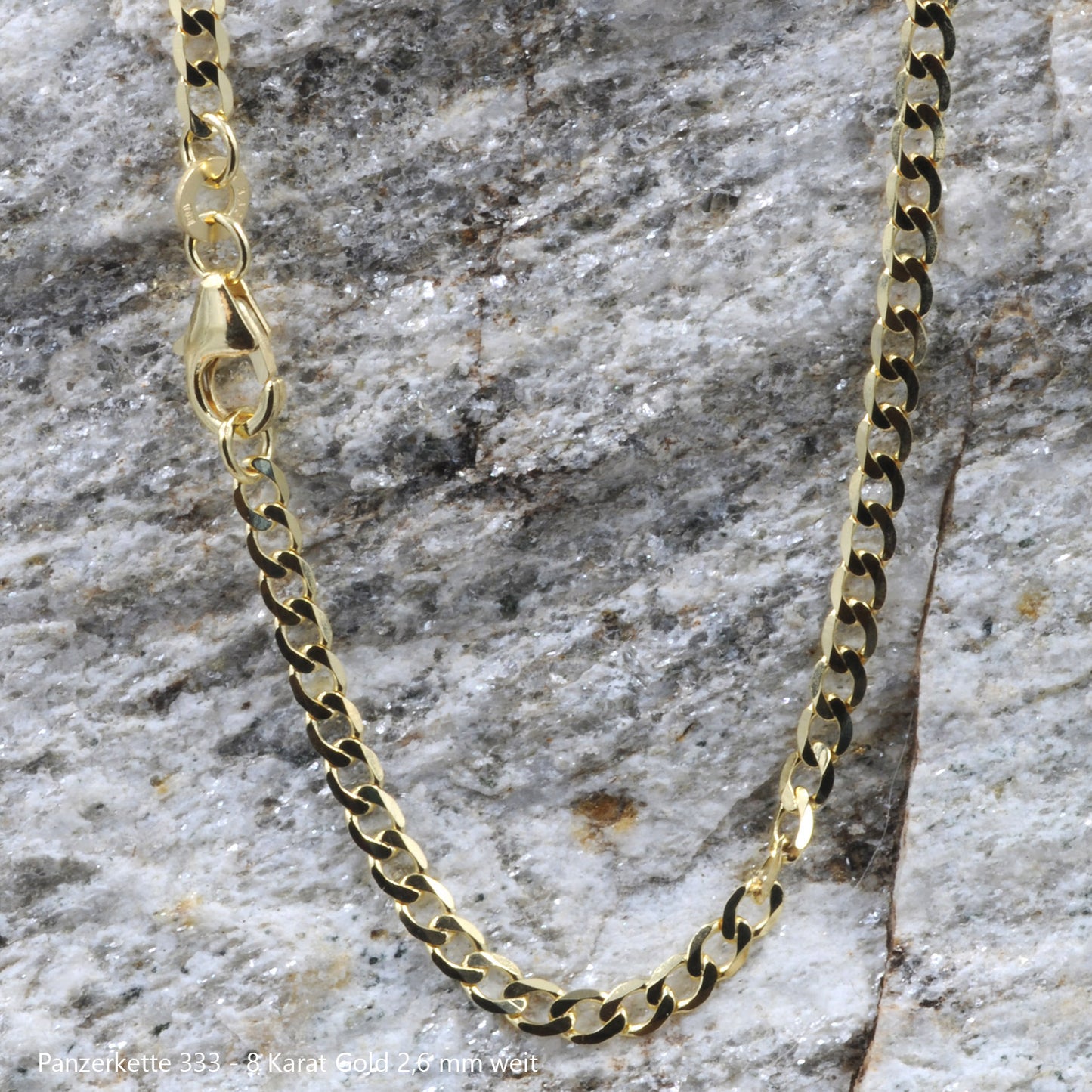 Edle massive Goldkette Panzerkette Halskette aus 333 - 8 Karat Gold