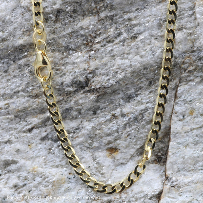 Edle massive Goldkette Panzerkette Halskette aus 333 - 8 Karat Gold