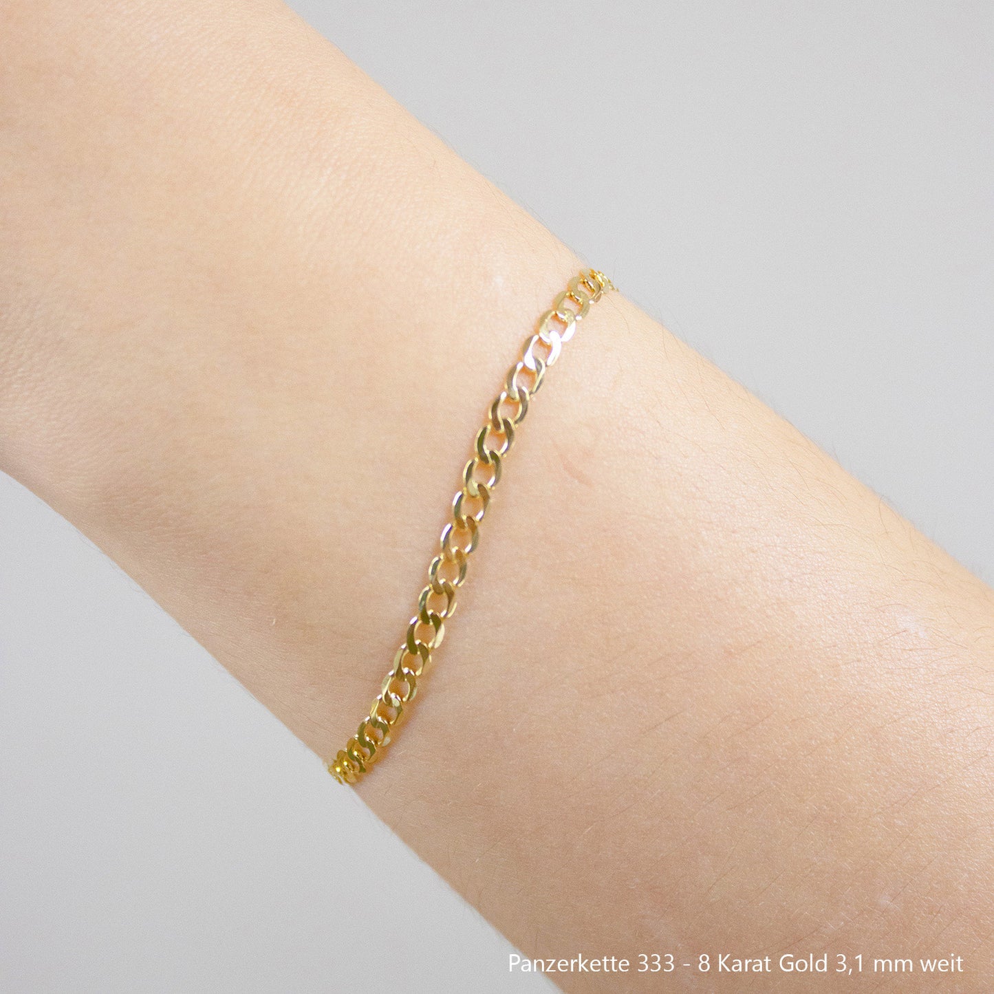 Edle massive Goldkette Panzerkette Halskette aus 333 - 8 Karat Gold