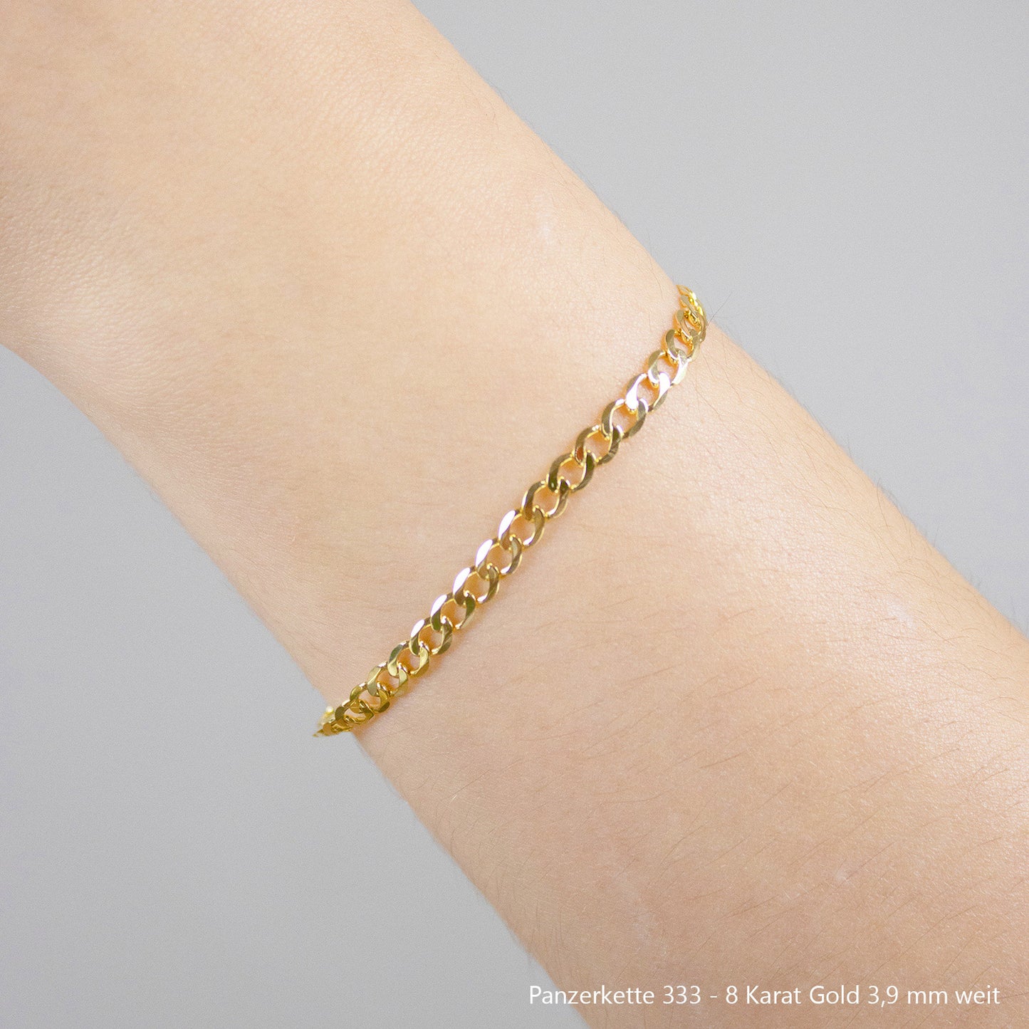 Edle massive Goldkette Panzerkette Halskette aus 333 - 8 Karat Gold