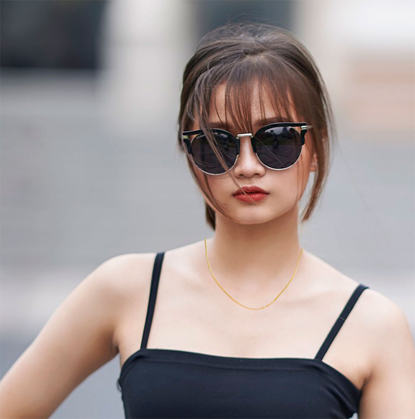 Edle massive Goldkette Panzerkette Halskette aus 333 - 8 Karat Gold