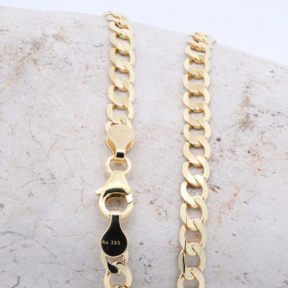 Edle massive Goldkette Panzerkette Halskette aus 333 - 8 Karat Gold