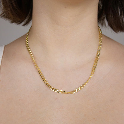 Edle massive Goldkette Panzerkette Halskette aus 333 - 8 Karat Gold