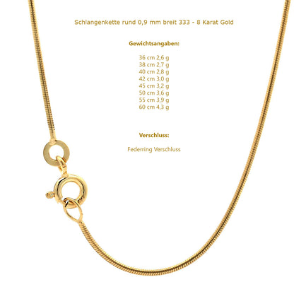 Edle feine dünne filigrane Goldkette Halskette  echt 333 -8 Karat Gold