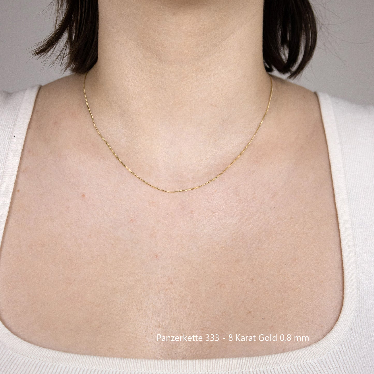 Edle feine dünne filigrane Goldkette Halskette  echt 333 -8 Karat Gold