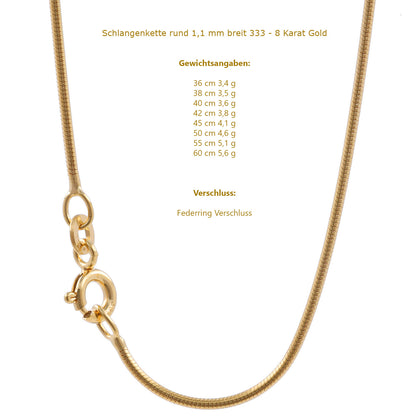 Edle feine dünne filigrane Goldkette Halskette  echt 333 -8 Karat Gold