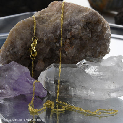 Edle feine dünne filigrane Goldkette Halskette  echt 333 -8 Karat Gold