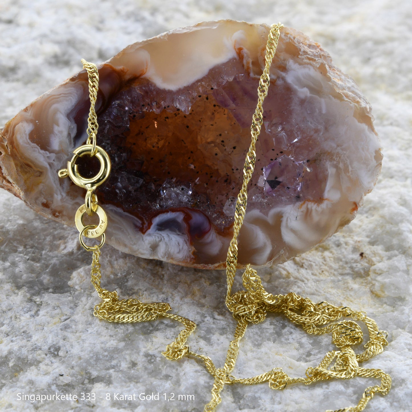 Edle feine dünne filigrane Goldkette Halskette  echt 333 -8 Karat Gold