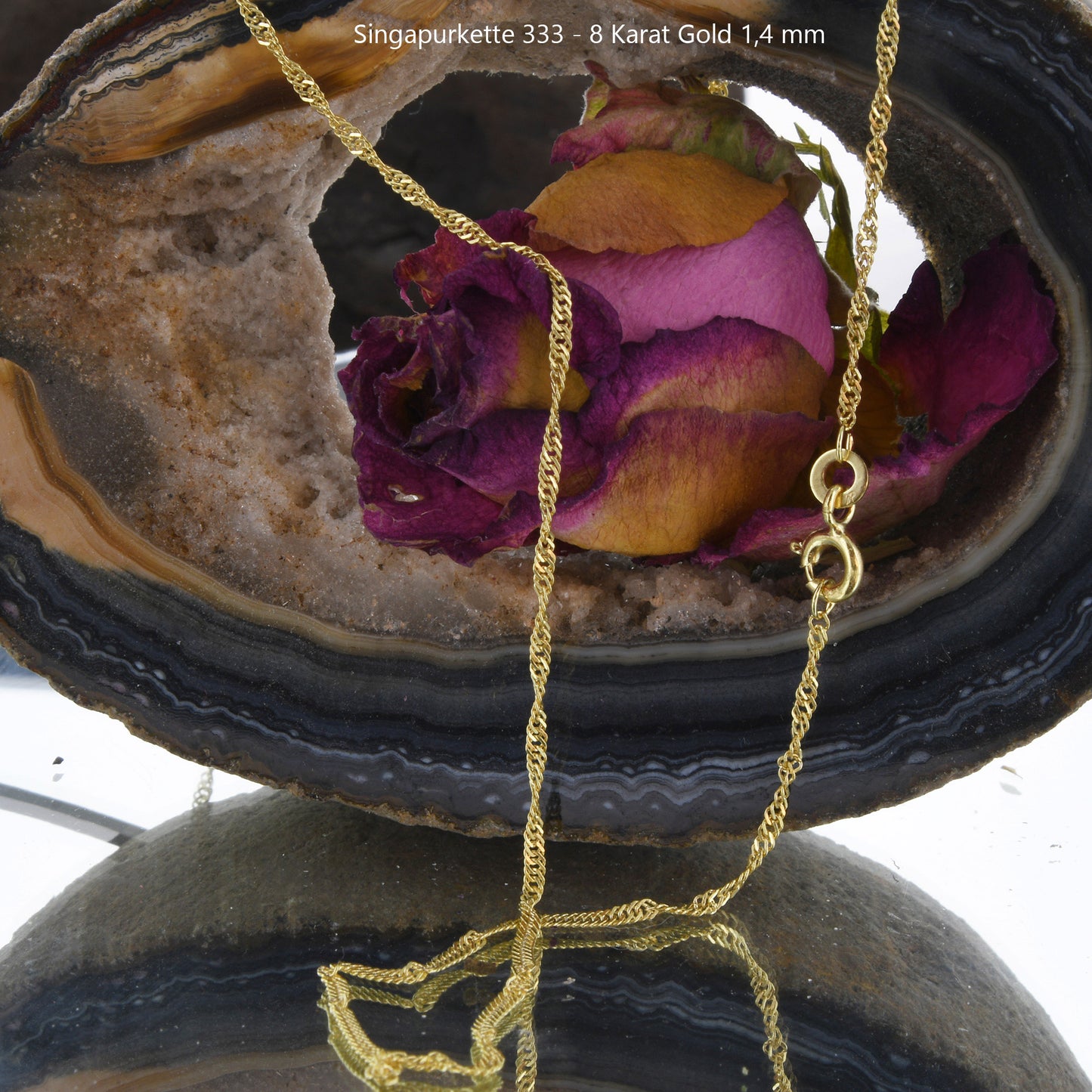 Edle feine dünne filigrane Goldkette Halskette  echt 333 -8 Karat Gold