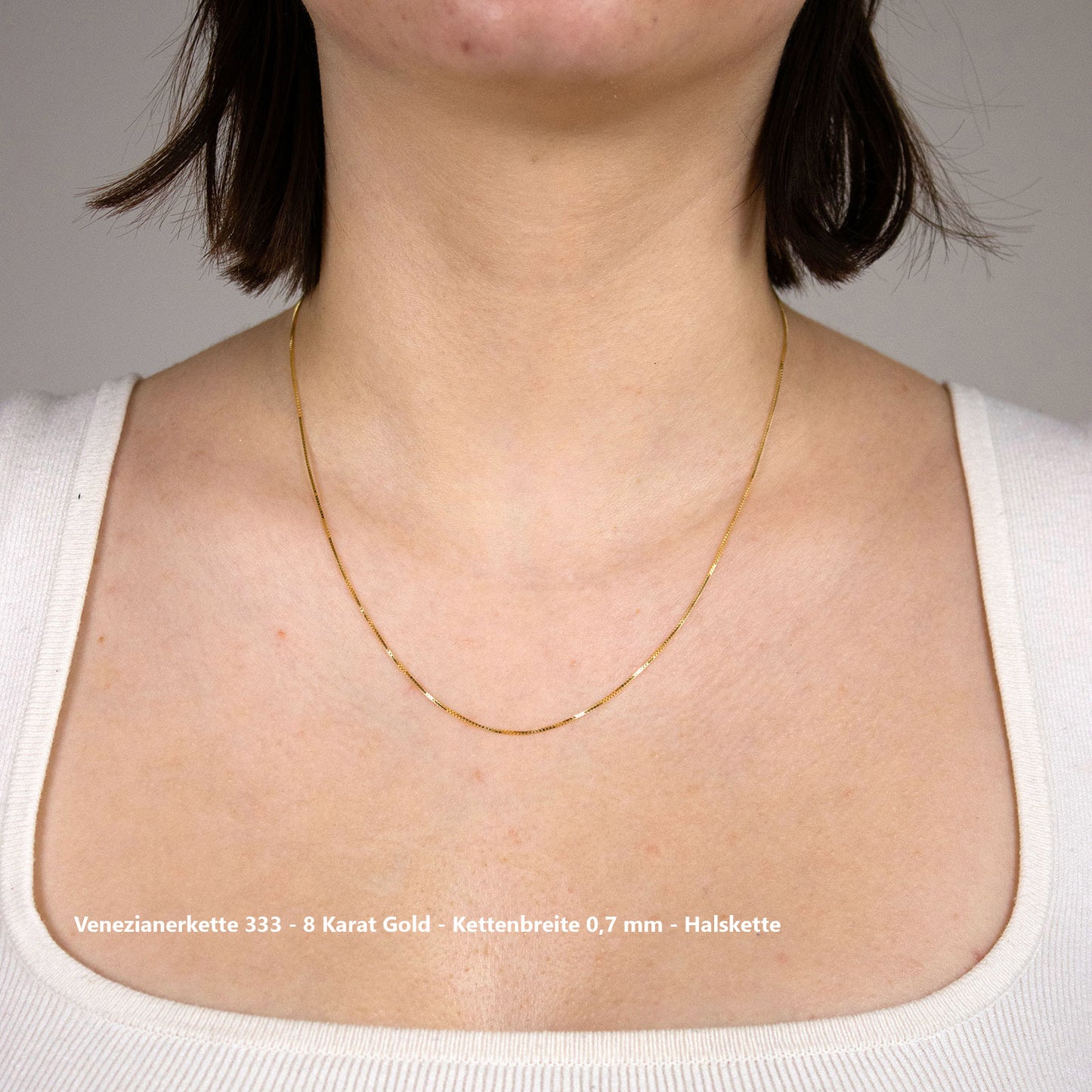 Edle feine dünne filigrane Goldkette Halskette  echt 333 -8 Karat Gold