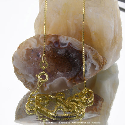 Edle feine dünne filigrane Goldkette Halskette  echt 333 -8 Karat Gold