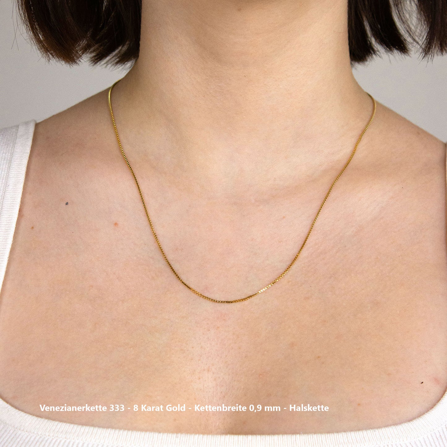 Edle feine dünne filigrane Goldkette Halskette  echt 333 -8 Karat Gold