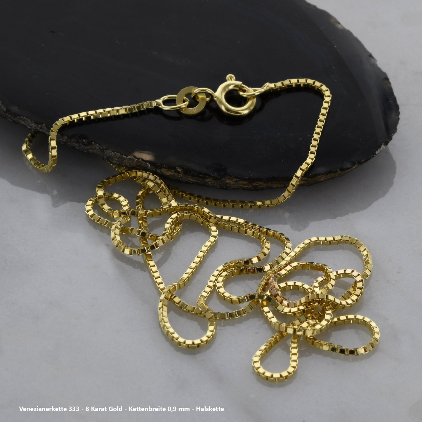 Edle feine dünne filigrane Goldkette Halskette  echt 333 -8 Karat Gold