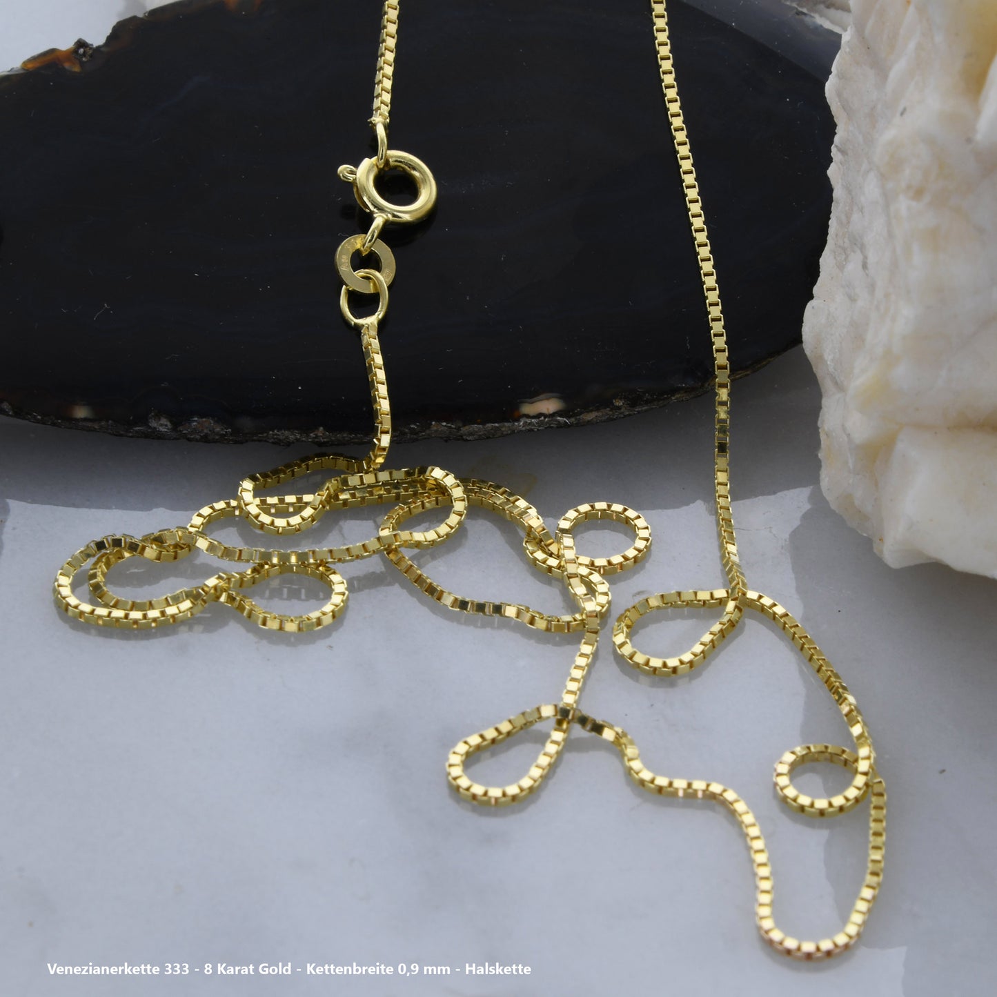 Edle feine dünne filigrane Goldkette Halskette  echt 333 -8 Karat Gold