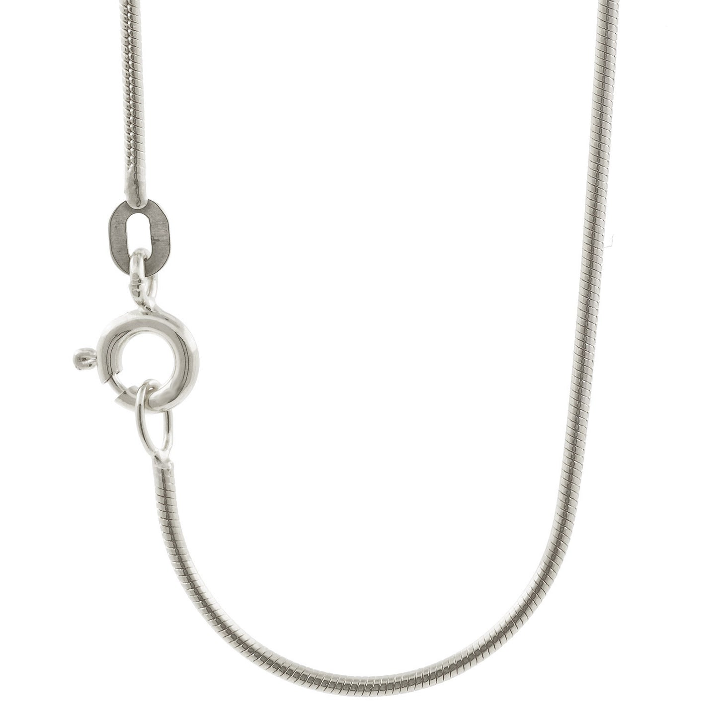 Silberkette Echt 925 Sterlingsilber Schlangenkette rund Silber Halskette - Damenkette Made in Germany