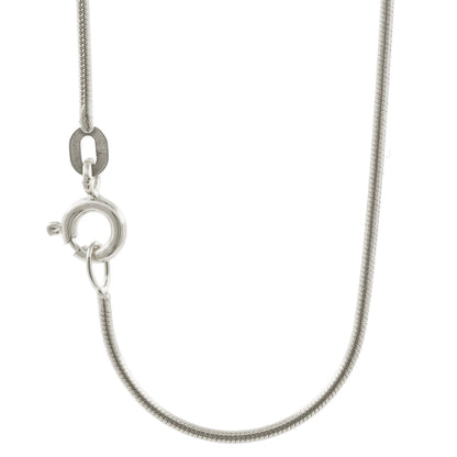 Silberkette Echt 925 Sterlingsilber Schlangenkette rund Silber Halskette - Damenkette Made in Germany