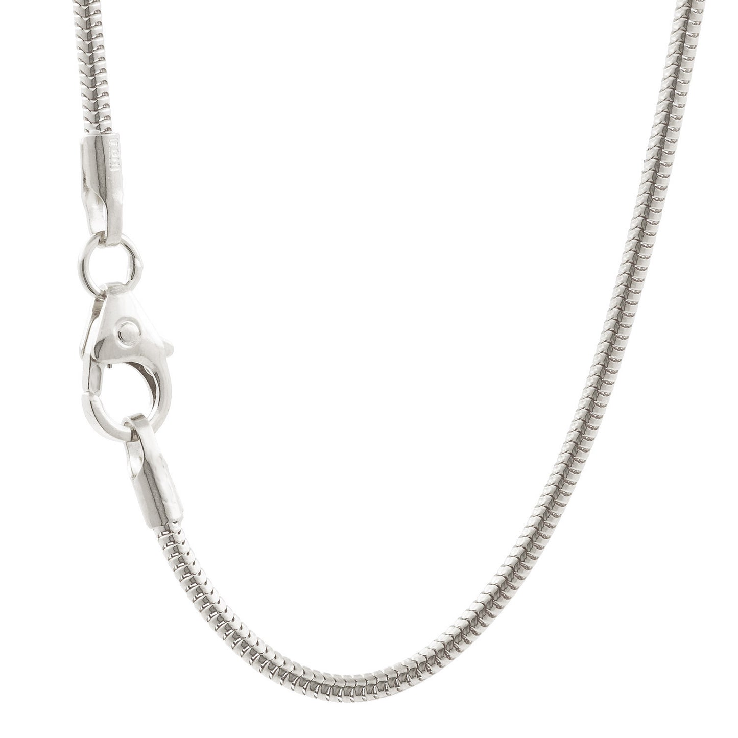 Silberkette Echt 925 Sterlingsilber Schlangenkette rund Silber Halskette - Damenkette Made in Germany
