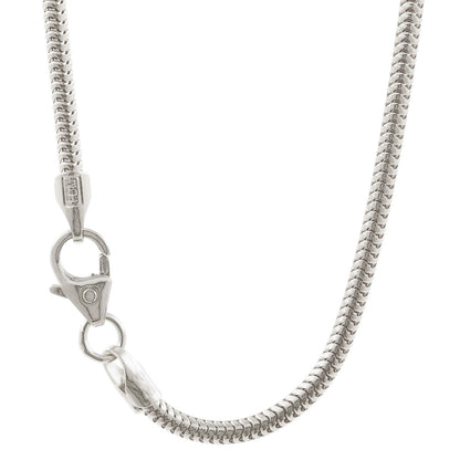 Silberkette Echt 925 Sterlingsilber Schlangenkette rund Silber Halskette - Damenkette Made in Germany
