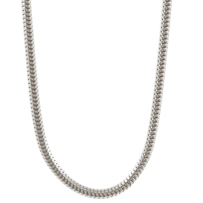Silberkette Echt 925 Sterlingsilber Schlangenkette rund Silber Halskette - Damenkette Made in Germany