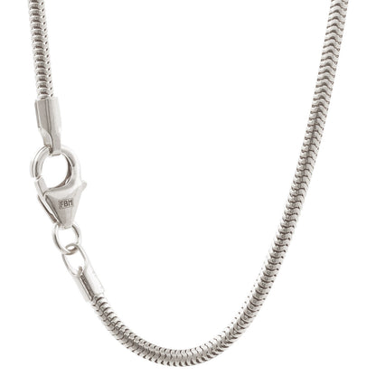 Silberkette Echt 925 Sterlingsilber Schlangenkette rund Silber Halskette - Damenkette Made in Germany