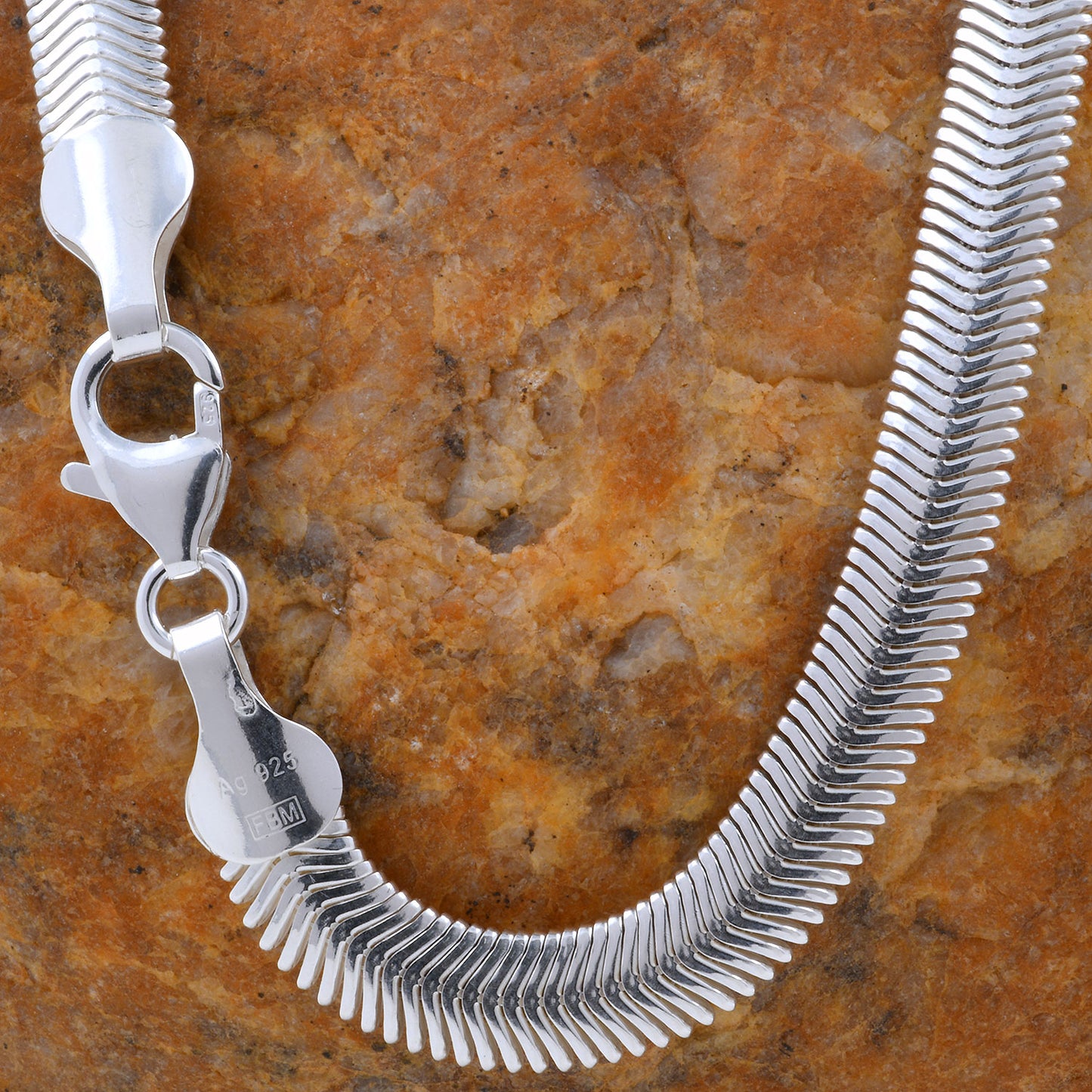 Silberkette Echt 925 Sterlingsilber Schlangenkette rund Silber Halskette - Damenkette Made in Germany