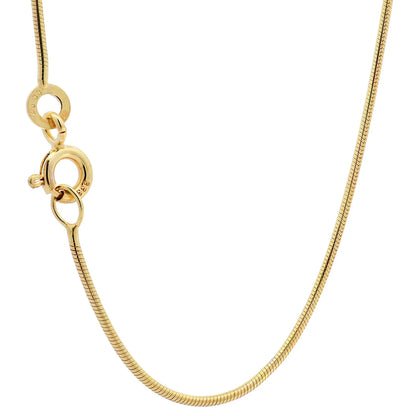 Edle Massive Goldkette Schlangenkette rund Halskette 333- 8 Karat Gold