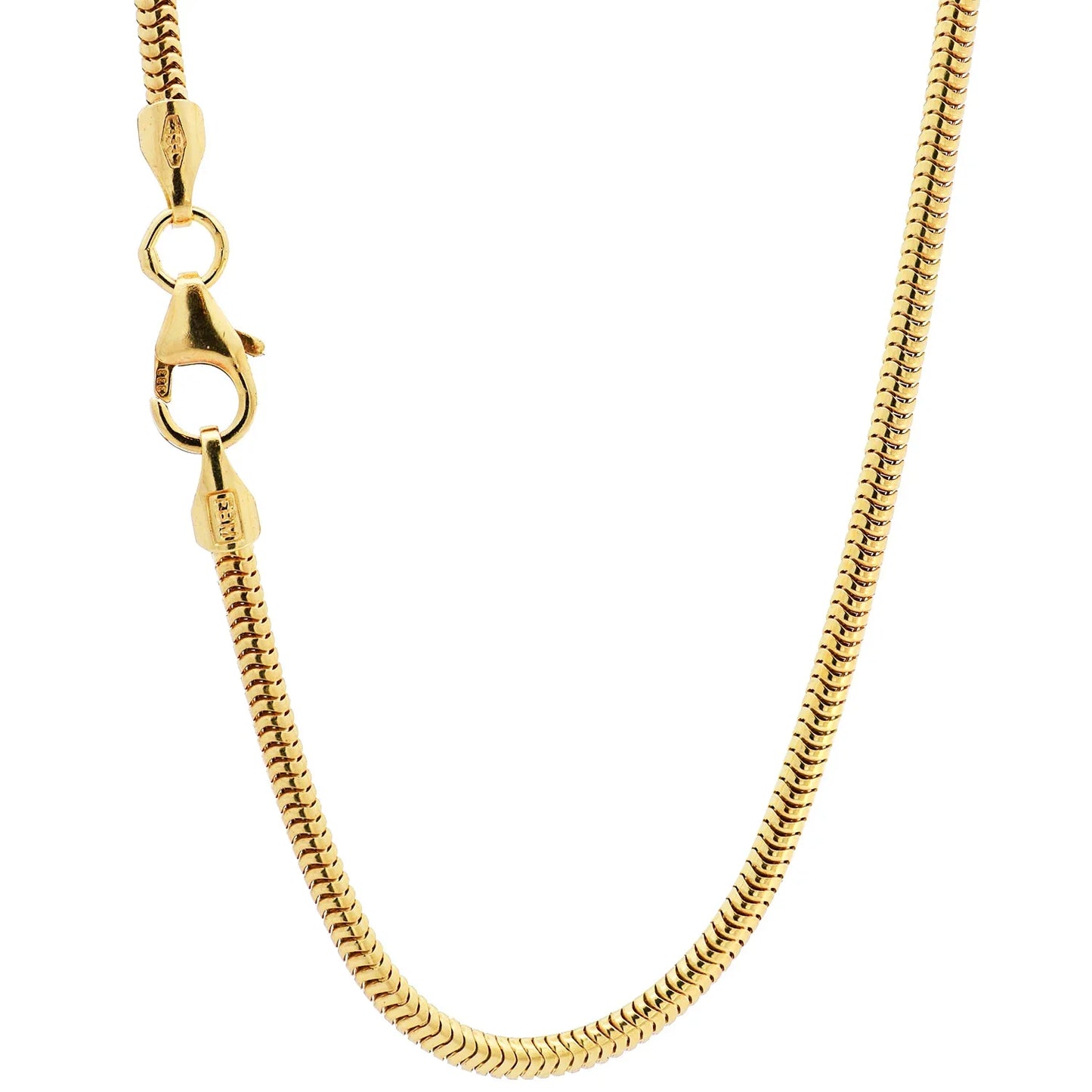 Edle Massive Goldkette Schlangenkette rund Halskette 333- 8 Karat Gold