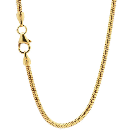 Edle Massive Goldkette Schlangenkette rund Halskette 333- 8 Karat Gold