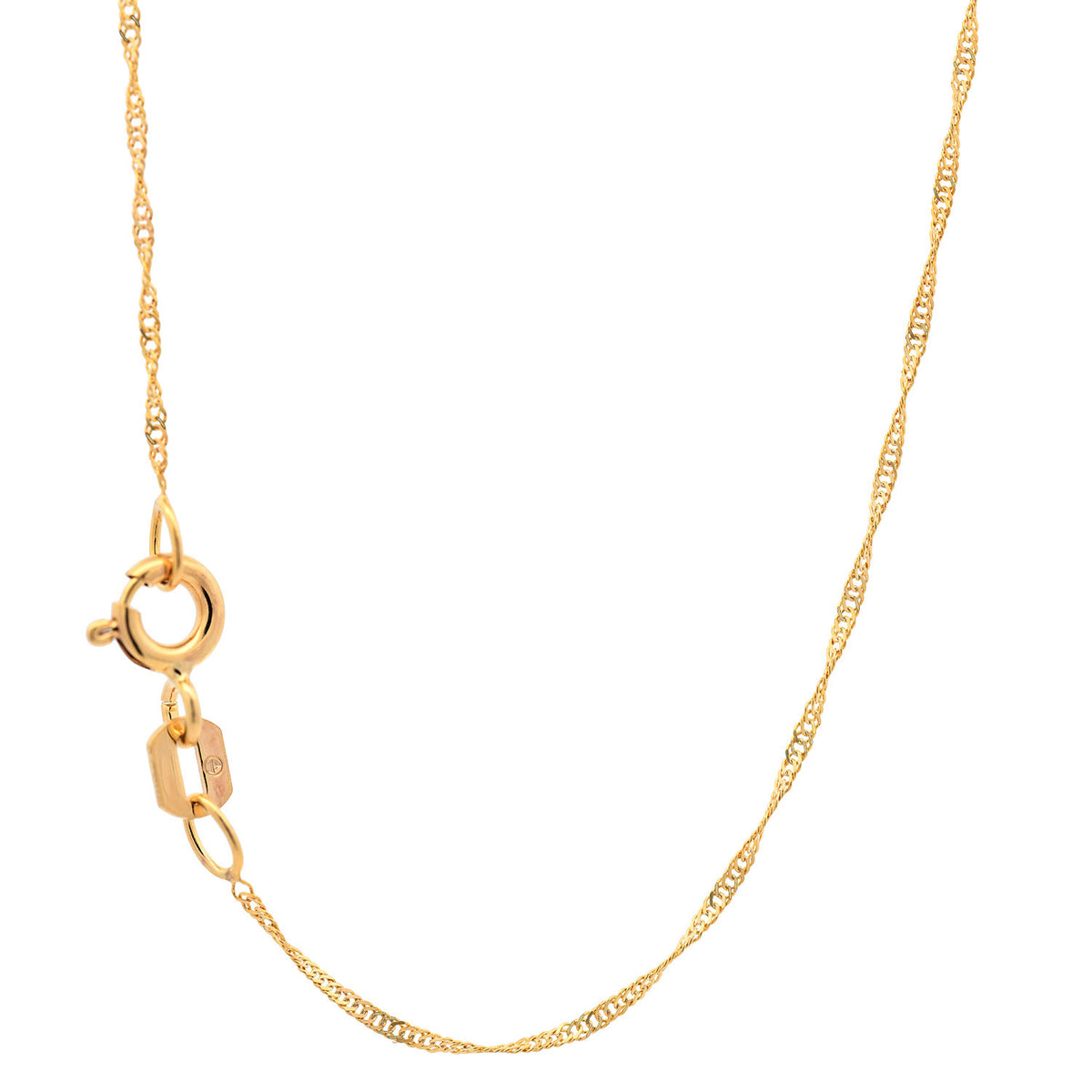 Edle feine Goldkette Singapurkette Halskette massiv 333 - 8 Karat Gold