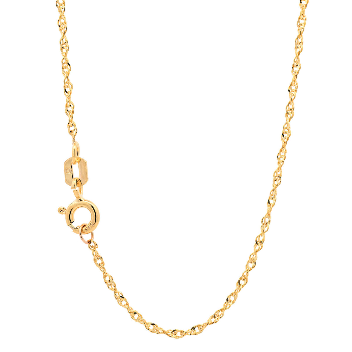 Edle feine Goldkette Singapurkette Halskette massiv 333 - 8 Karat Gold