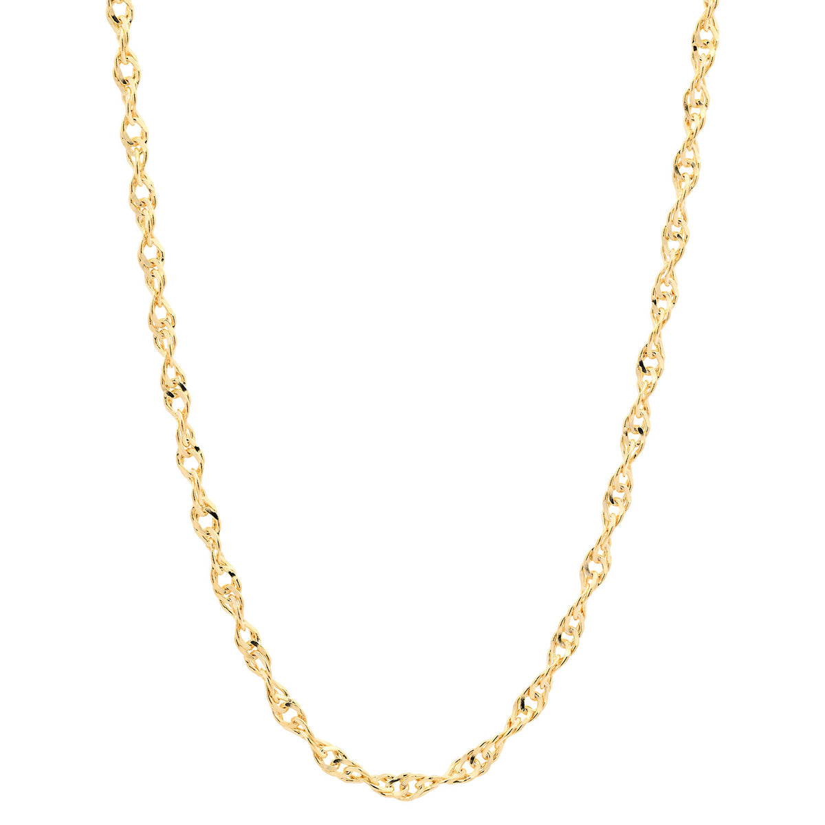 Edle feine Goldkette Singapurkette Halskette massiv 333 - 8 Karat Gold