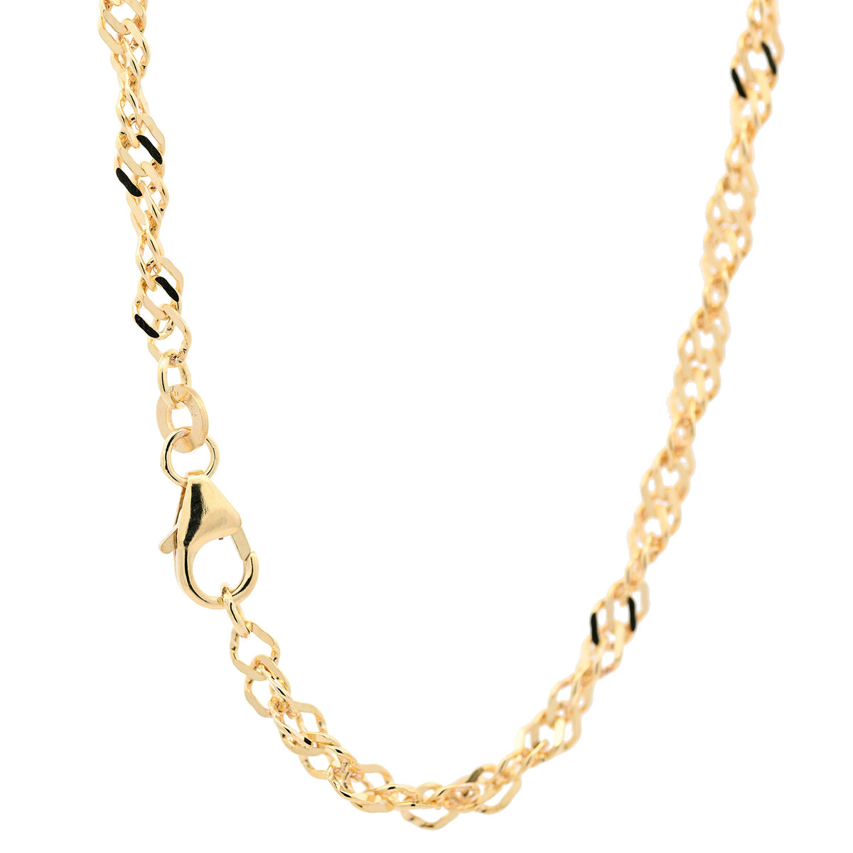 Edle feine Goldkette Singapurkette Halskette massiv 333 - 8 Karat Gold