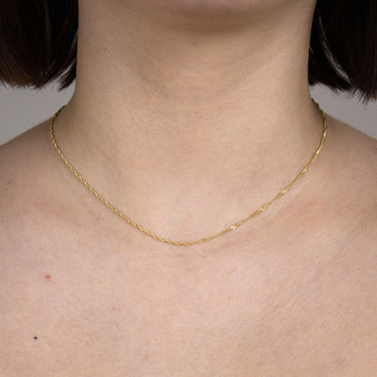 Edle feine Goldkette Singapurkette Halskette massiv 333 - 8 Karat Gold