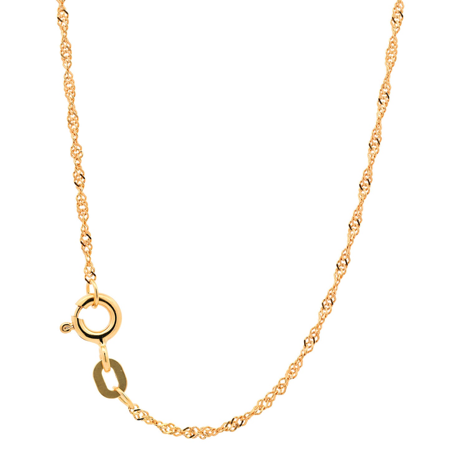 Edle Goldkette Singapurkette Halskette echt massiv 585-14 Karat Gold
