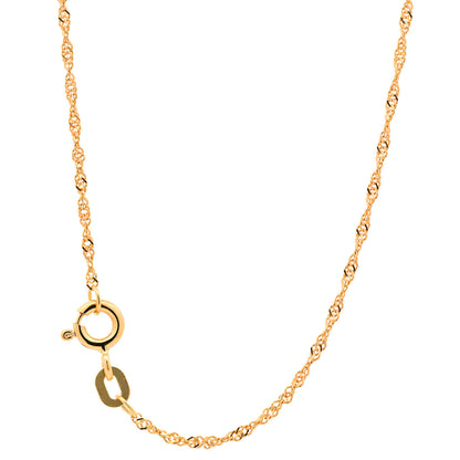 Edle Goldkette Singapurkette Halskette echt massiv 585-14 Karat Gold