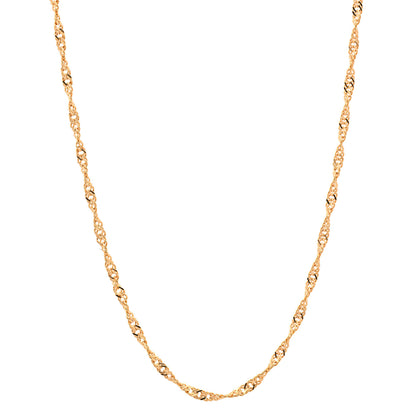Goldkette Singapurkette Halskette Breite 1,7 mm echt 585-14 Karat Gold