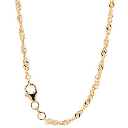 Edle Goldkette Singapurkette Halskette echt massiv 585-14 Karat Gold