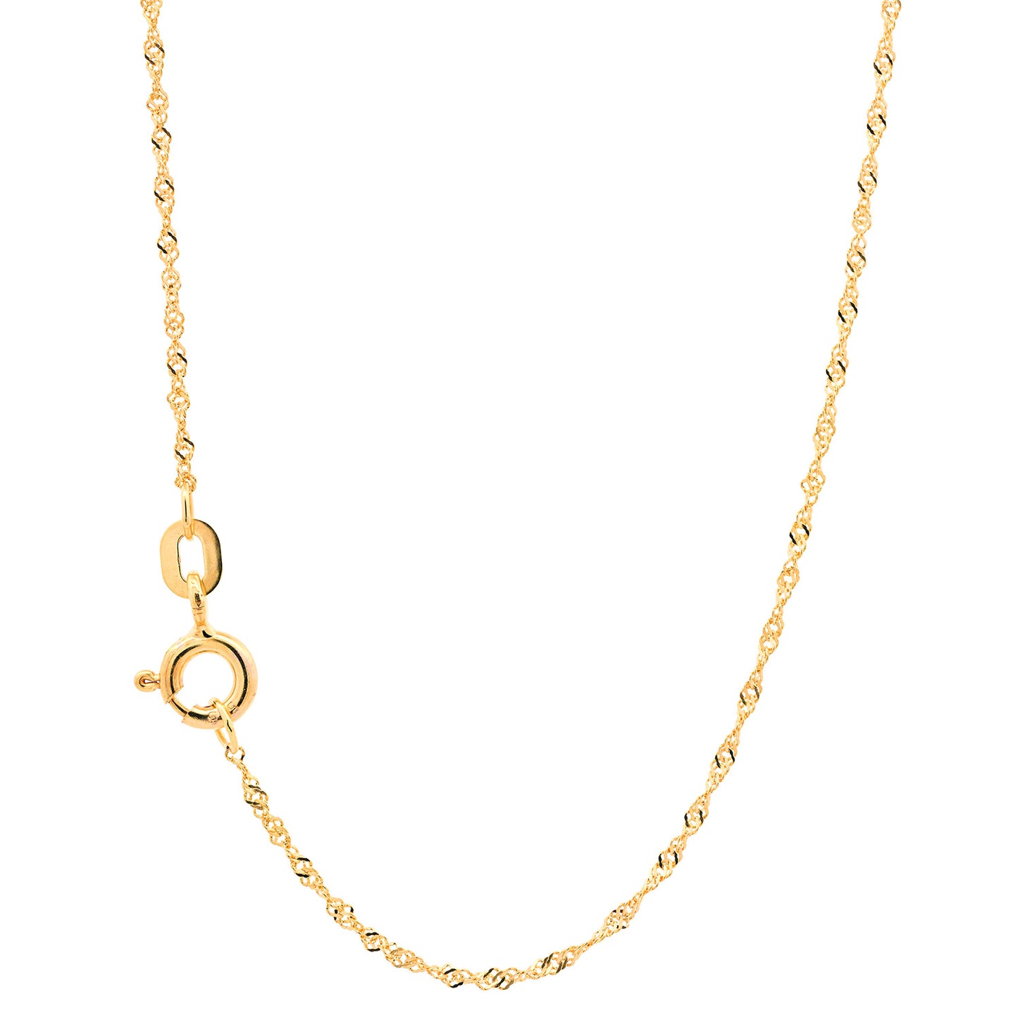 Edle Goldkette Singapurkette Halskette echt massiv 585-14 Karat Gold