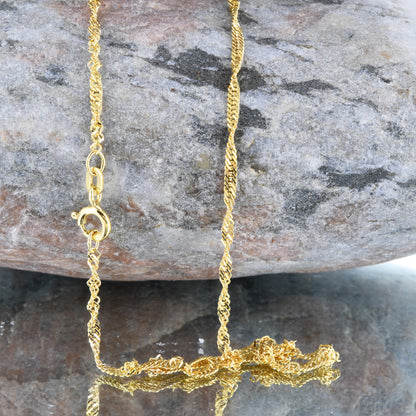Goldkette Singapurkette Halskette Breite 1,7 mm echt 585-14 Karat Gold