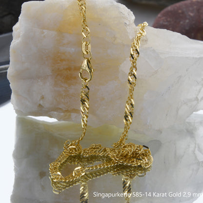 Singapurkette Halskette  585 - 14 Karat Gold Auswahl