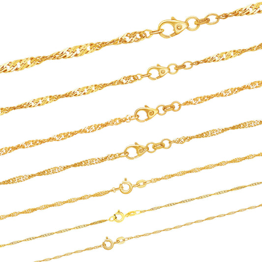 Singapurkette Halskette  585 - 14 Karat Gold Auswahl