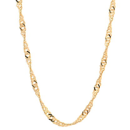 Goldkette Singapurkette Halskette Breite 1,7 mm echt 585-14 Karat Gold